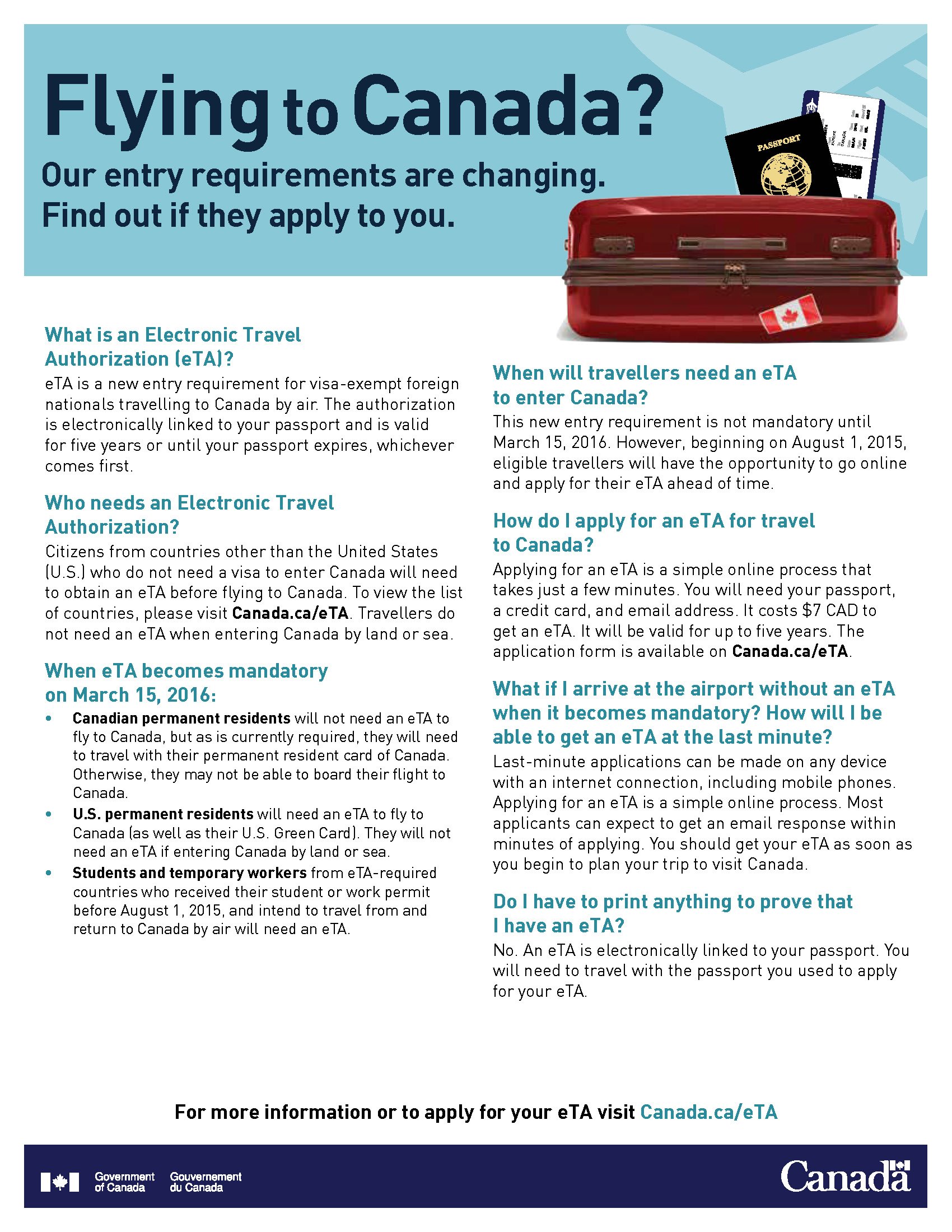 us travel requirements to canada